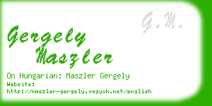 gergely maszler business card